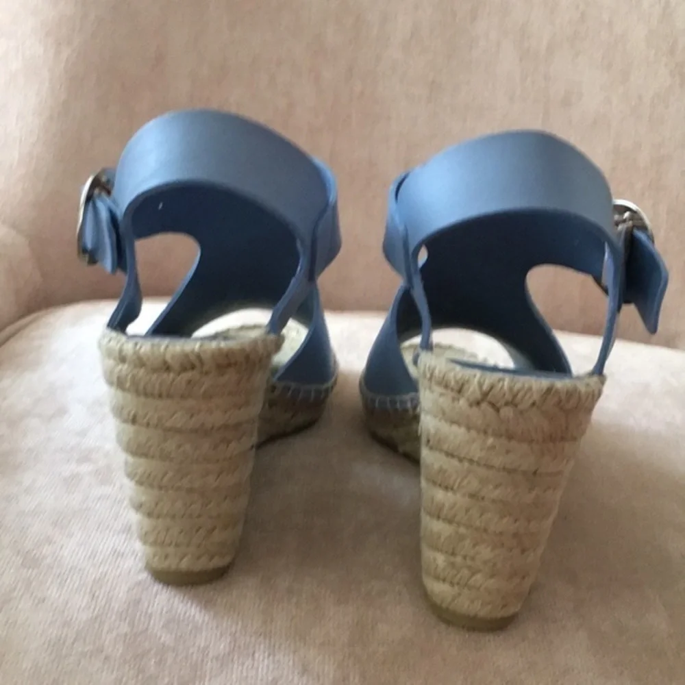 VIA‎ SPIGA Blue Leather Espadrille Wedge